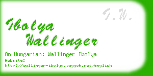 ibolya wallinger business card